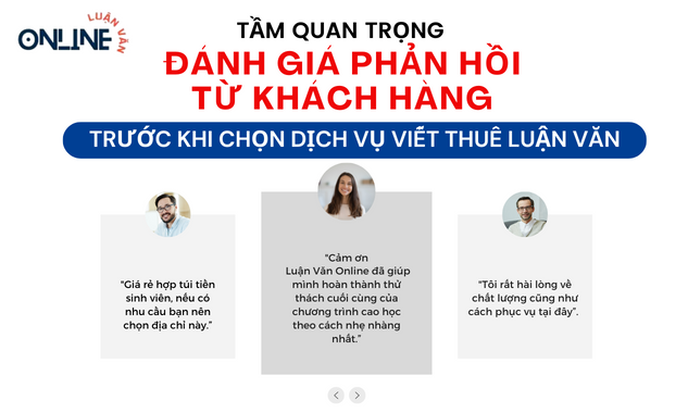 Tầm quan trọng của đánh giá phản hồi từ khách hàng trước khi chọn dịch vụ viết thuê luận văn