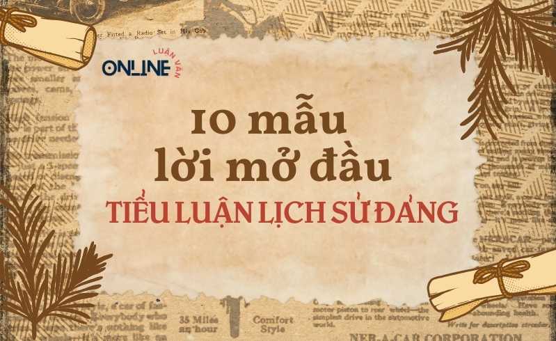 Mẫu lời mở đầu tiểu luận lịch sử Đảng