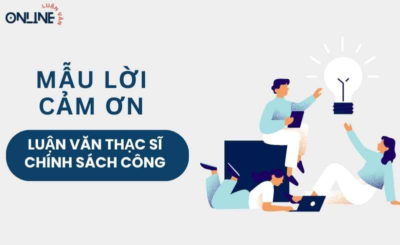 Lời cảm ơn luận văn thạc sĩ chính sách công